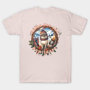 Home For The Holidays Beanie Siamese Life 1BZ T-Shirt